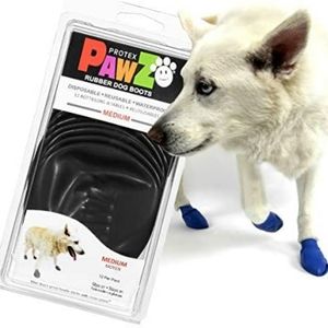 Dog Boots PawZ Black Rubber Medium Boots 8